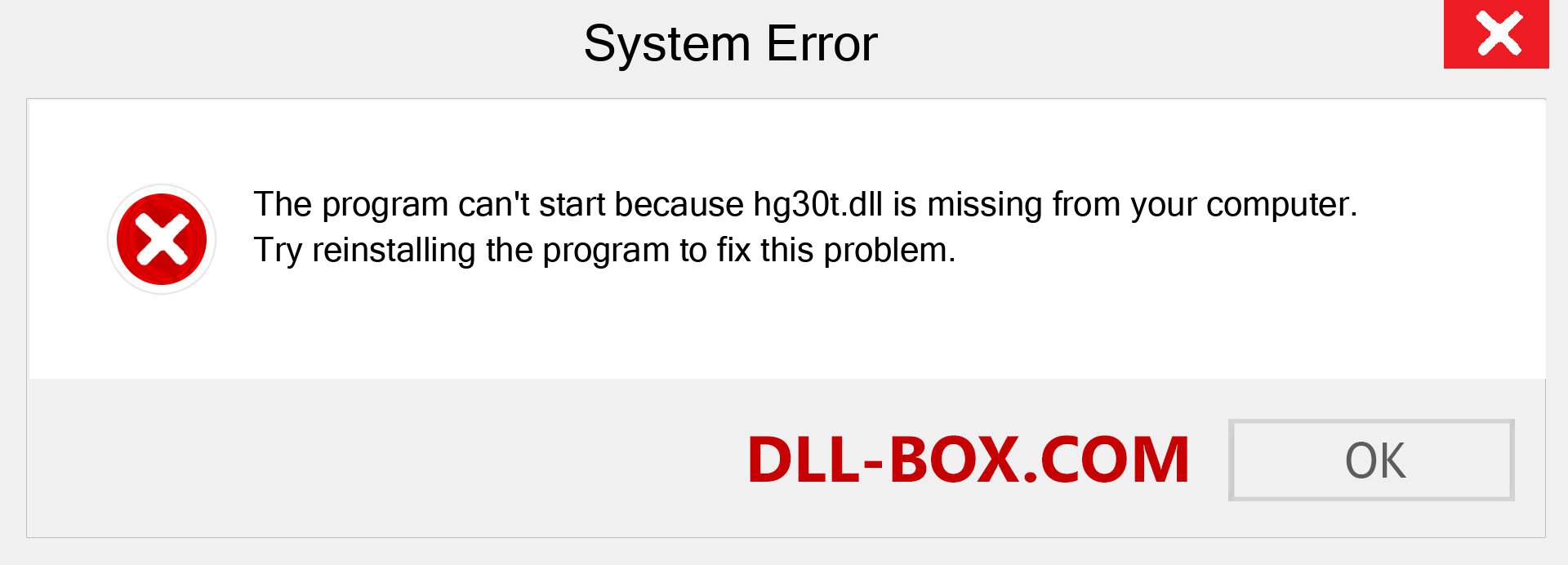  hg30t.dll file is missing?. Download for Windows 7, 8, 10 - Fix  hg30t dll Missing Error on Windows, photos, images